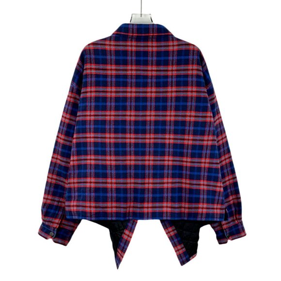 Balenciaga Parisian Checkered Cotton Lapel Long-Sleeved Shirt Jacket XS Size - Picture 7 of 7